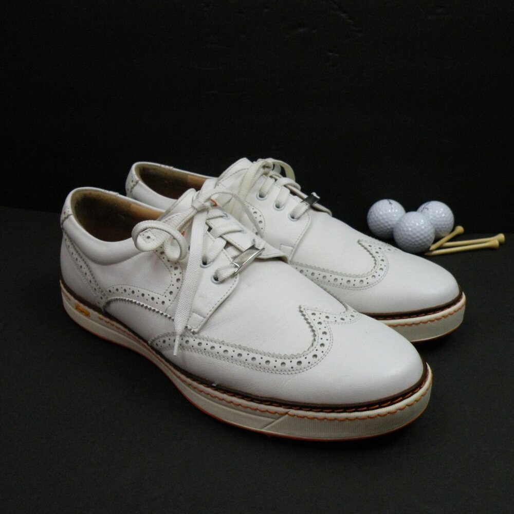 Worn Once! Men's Royal Albartross White Wingtip Lace up Spikeless Golf Shoes 12